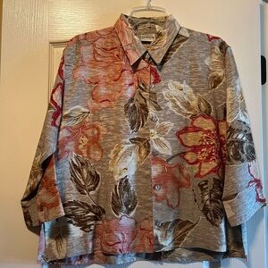 Chico’s floral lightweight jacket